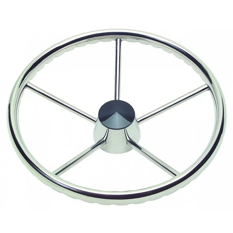 Low Price Schmitt Marine 170 Finger Grip Destroyer 5-Spoke 13.5" Stainless Steel Cap 3/4" Tapered Shaft w/Knob