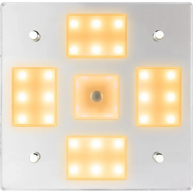 Sea-Dog Square LED Mirror Light w/On/Off Dimmer - White Blue Fresh Stock