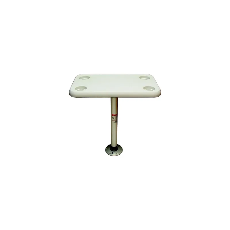 Springfield Thread-Lock 16" x 28" Rectangular Table Package W/O Umbrella Socket (Includes Pedestal Set and Table Top) One Day Deal