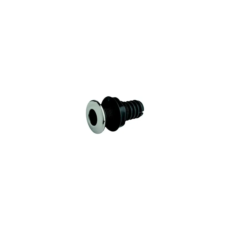Sea-Dog 520822 Thru Hull with Stainless Cap, A: 1-7/8", B: 7/8", C: 1-3/4”, D: 3-3/8”, E: 1-3/16”, F:1" , Stainless Buy Direct