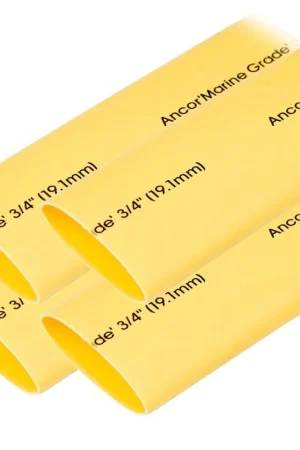Deal Ancor Heat Shrink Tubing 3/4" x 6" Yellow 4-pc #306906
