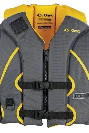 Super Sale Onyx Adult Shoal Life Jacket L/XL Yellow #121000-300-050-15