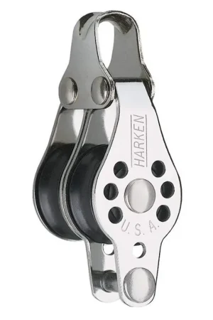 Premium Harken 22mm Double Micro Block with Becket- Fishing #227F