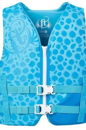 Full Throttle Youth Rapid Dry PFD Blue 50-90 lb #142100-501-002-19 Super Sale