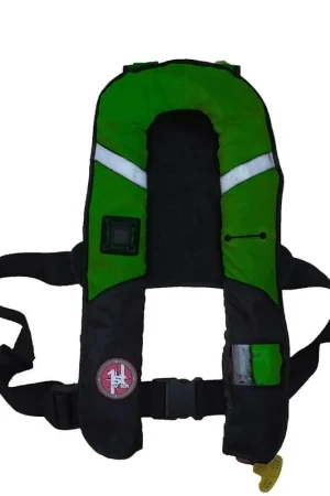 Best Price First Watch 38 Gram Pro Inflatable PFD Auto Green #FW-38PROA-GN