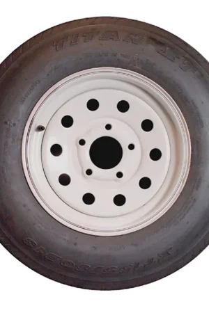 Americana Radial Tire/Wheel ST225/75R15 D/5-Hole White Modular #32557 Popular