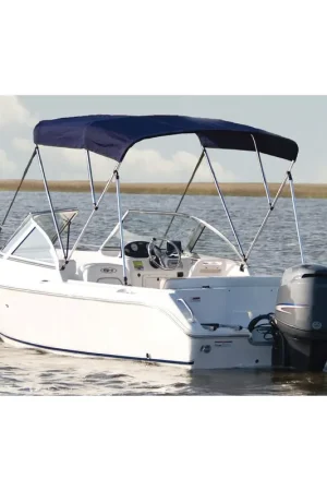 Certified Carver 3-Bow Round Tube Bimini Top Navy 73" 78" W #A5475TB-5