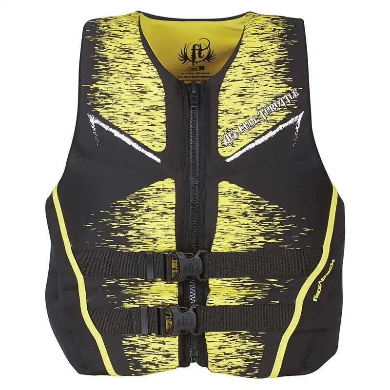 Top Rated Full Throttle Mens Rapid-Dry Vest XL 44-48" Yellow #142500-300-050-19