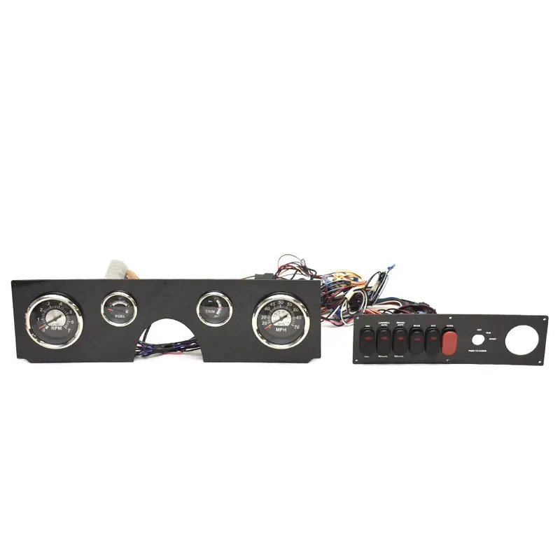 Don't Miss Out Lowe Boat Dash Gauge Switch Panels 2426914 | Black Speckle (Set of 2)