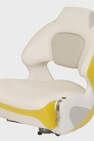 2011 Chaparral Boat Premium Bucket Seat 31.00064 | White/Yellow/Gray Premium