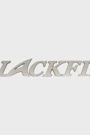 Blackfin Boat Raised Logo Decal | Polished Silver Sticker Express Delivery