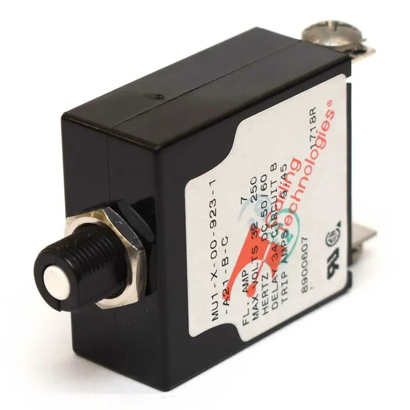 While Supplies Last Carling Boat Circuit Breaker MU1-X-00-923-1-A21-B-C | Push-Button 7 Amp