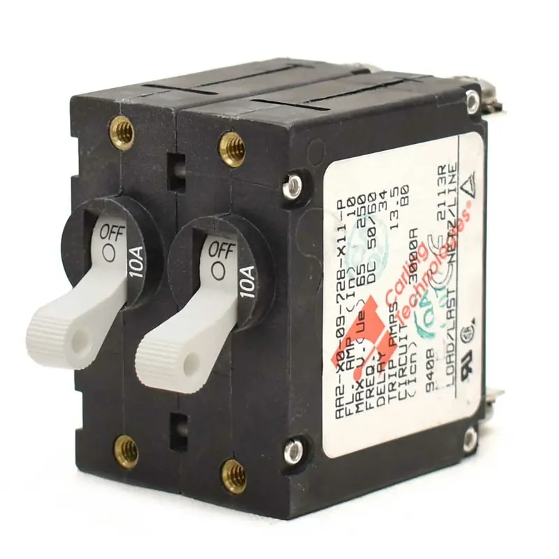 Direct From Factory Carling Boat Circuit Breaker AA2-X0-09-728-X11-P | Dual Toggle 10A