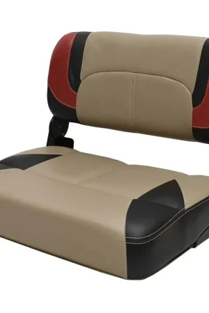 Wise Boat Folding Bench Seat 8WD1300-857 | Mushroom Black Red Deal