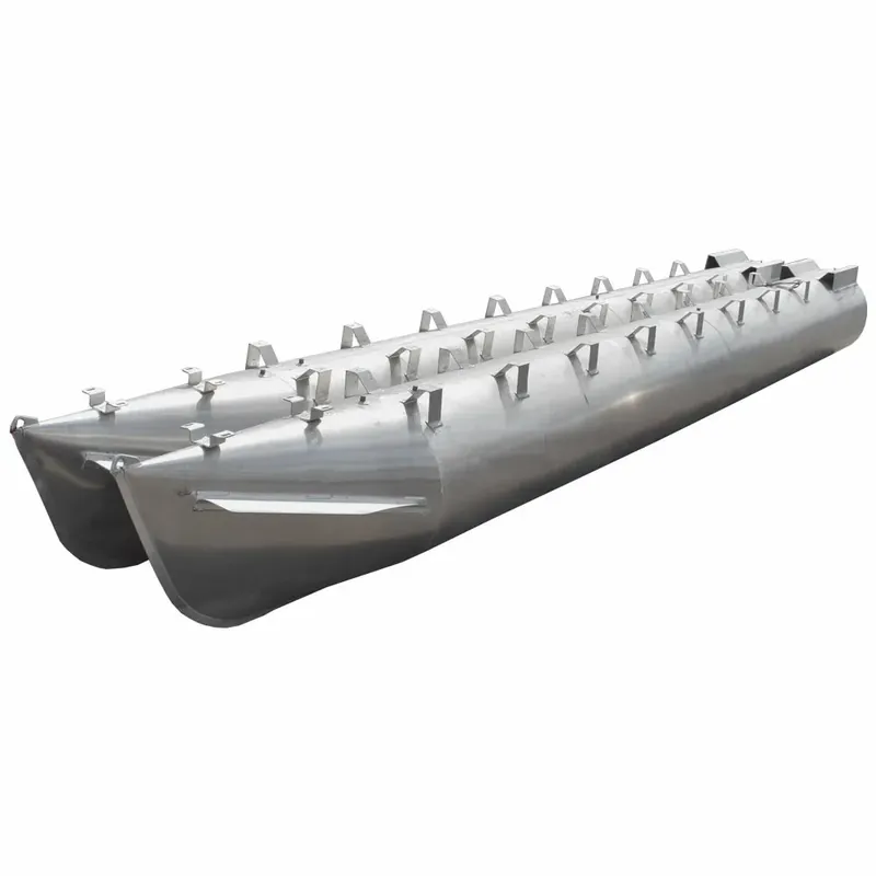 Crafted Pontoon Boat Log Floats Tube | 22 FT x 25 Inch w/ Strakes (Set of 2)